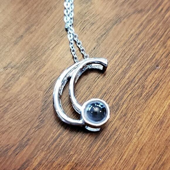 INITIAL JEWELED‎ necklace E T H C - Picture 10 of 15